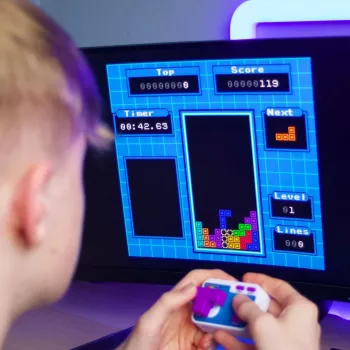 FIZZ CREATIONS Retro Arcade Tetris Plug-and-Play-Wireless-Pad-Konsole