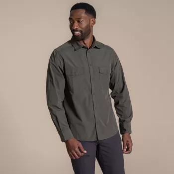 Craghoppers Kiwi II Long Sleeved Shirt - Cedar - Größe L