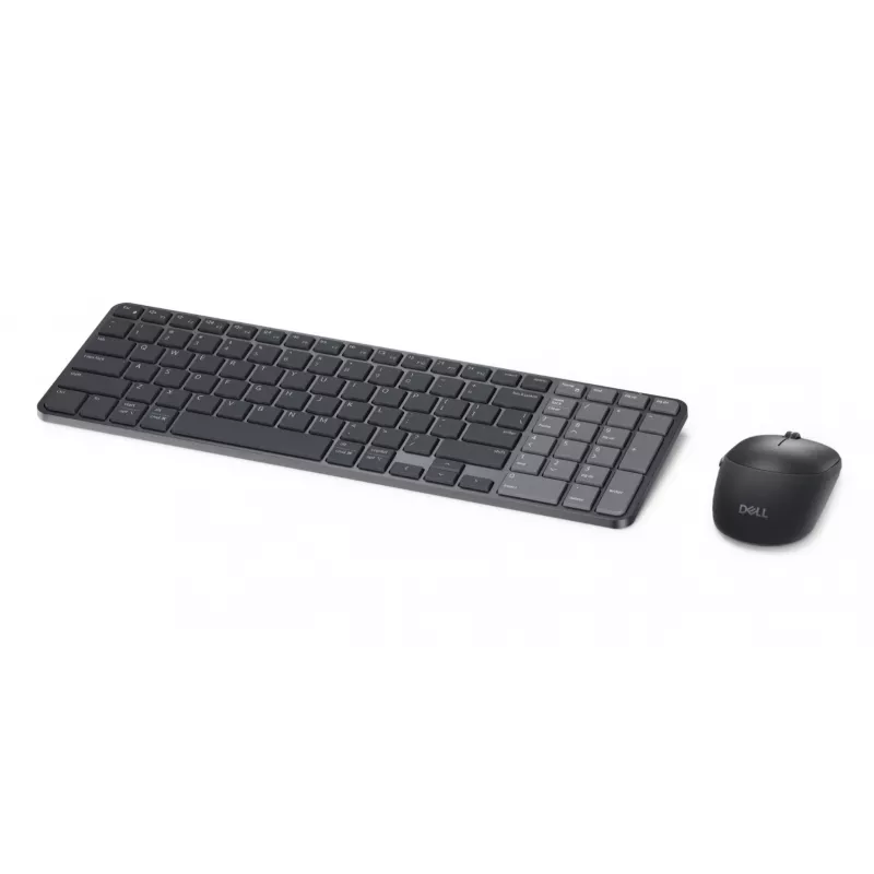 Dell Pro 7 Wiederaufladbares kompaktes Tastatur- und Maus-Set - KM746 - Russisch (QWERTY) - Titan Grau