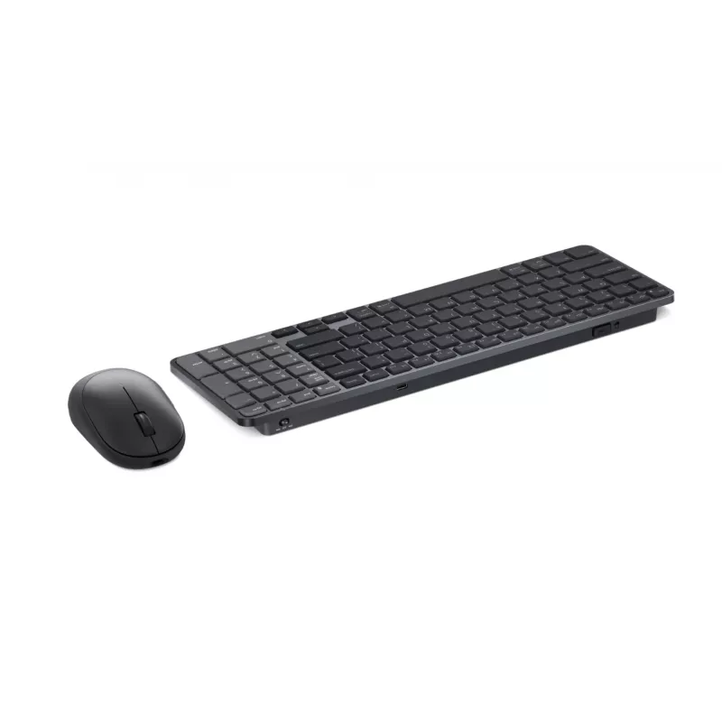 Dell Pro 7 Wiederaufladbares kompaktes Tastatur- und Maus-Set - KM746 - Litauisch (QWERTY) - Titangrau