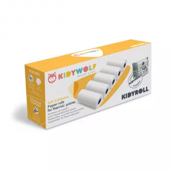 KIDYWOLF Selbstklebende Thermorollen 5er-Pack - 57mm x 30mm Weiß