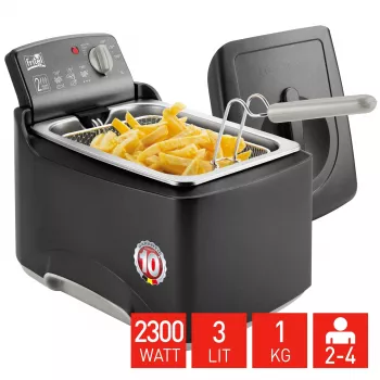 Fritel Turbo SF 4176 Fritteuse 3L 2,3kW Edelstahl