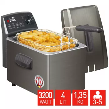 FRITEL Fritteuse Turbo SF 4 Liter Edelstahl