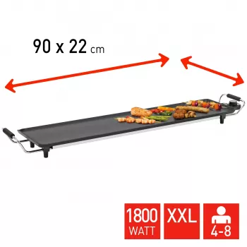 FRITEL Starter TY 1897 XXL Teppanyaki Grill 1800W Silber/Schwarz