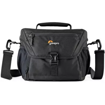 Lowepro Nova 180 AW II Schultertasche für DSLR/Spiegellose Kamera mit Objektiv, Schwarz