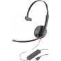 Poly Blackwire C3210 USB-C - 3200 Series - Kabelgebundenes On-Ear Monaural Headset mit Noise-Cancelling Mikrofon - Schwarz