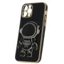 iLike Samsung Galaxy A34 5G Astronaut Case - Transparent mit Astronauten-Grafik, TPU-Rückseite mit Ständer