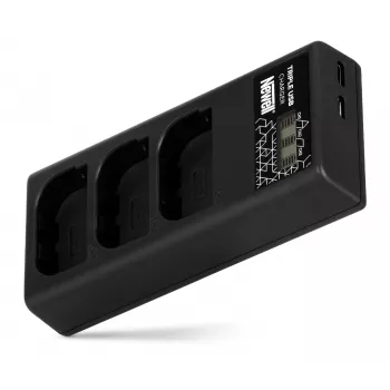 Newell CD-USB-C Triple-Channel-Ladegerät für Canon LP-E6-Akkus