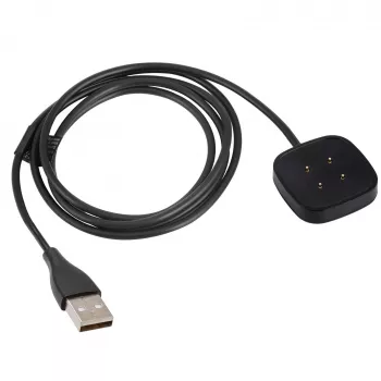 Akyga AK-SW-27 magnetisches USB-Ladekabel für Fitbit Versa 3 / Sense, 1 m, schwarz