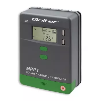 Qoltec MPPT Solar Charge Controller 10A 12V/24V with Temperature Sensor LCD Display 2x USB GEL LiFePO4