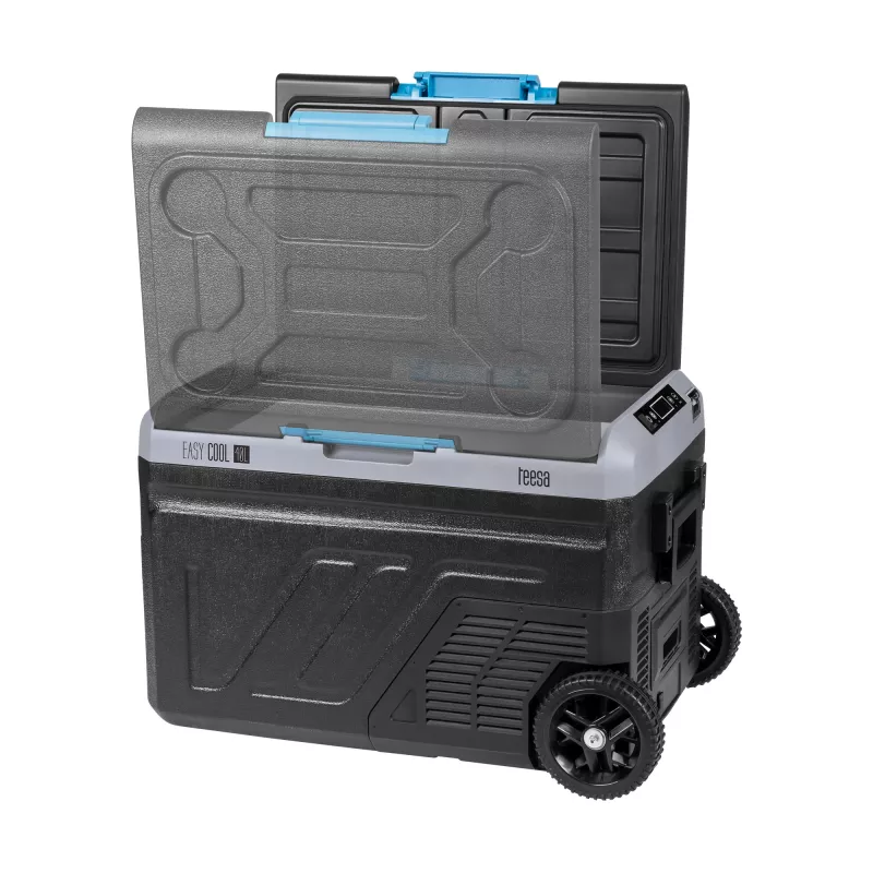 TEESA TSA6002 Professioneller Kompressor-Kühlschrank/Gefrierschrank 40L, DC12/24V AC230V, batteriekompatibel, große Räder, stabiler Griff, Bluetooth
