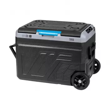 TEESA TSA6005 Professioneller Kompressor-Reisekühlschrank/-Gefrierschrank 50L, DC12/24V AC230V, große Räder, stabiler Griff, Bluetooth, Batteriefach