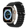 Dux Ducis Silikon-Armband für Apple Watch 8/7/6/5/4/3/2/SE (38/40/41mm) - Schwarz
