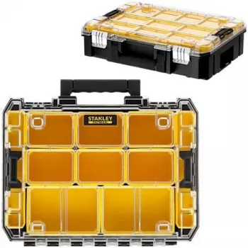 STANLEY PRO-STACK Organizer Duo-Pack (Black/Transparent, 2 Pieces)