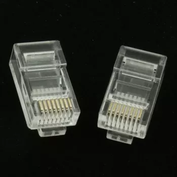 Gembird LC-8P8C-001/50 RJ45 Cat5e Stecker 8P8C 30µ Goldauflage 50er-Pack transparent