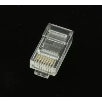 Gembird LC-8P8C-001/50 RJ45 Cat5e Stecker 8P8C 30µ Goldauflage 50er-Pack transparent