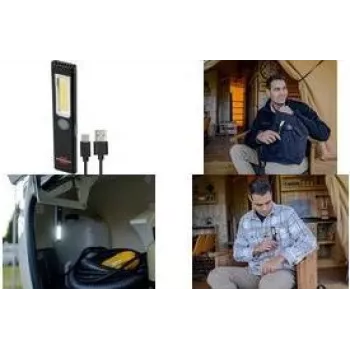 Brennenstuhl LED Akku-Handleuchte PL 200 AC, Schwarz/Grau, 200 lm, COB LED, USB-C, mit Clip und Magnet