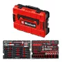 EINHELL-KWB E-Case Werkzeugkoffer KFZ, 121-teilig (Schwarz/Rot, mit Werkzeugsatz für Hobby-Mechaniker)