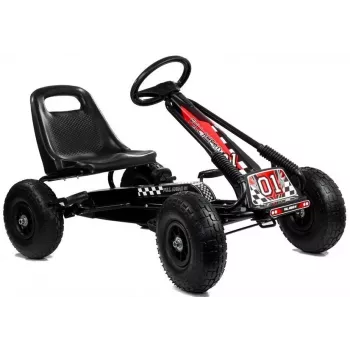 LEAN TOYS LEAN CARS A-15 Go-Kart Schwarz Luftreifen