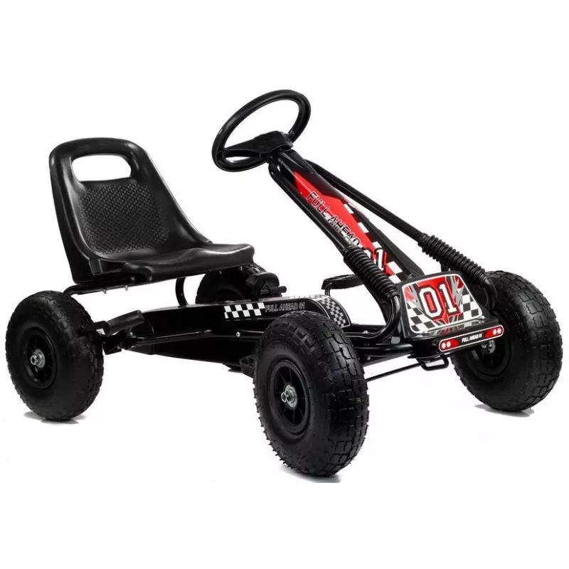 LEAN TOYS LEAN CARS A-15 Go-Kart Schwarz Luftreifen