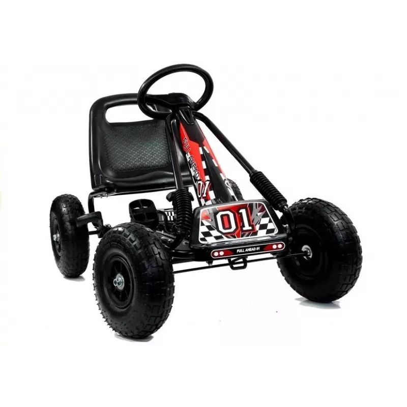LEAN TOYS LEAN CARS A-15 Go-Kart Schwarz Luftreifen
