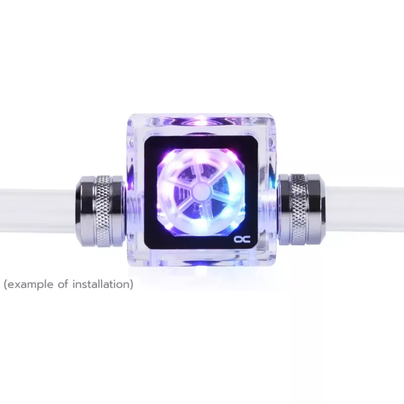 Alphacool Eisfluegel Aurora HighFlow Durchflussanzeiger mit Tachometersignal (Transparent)