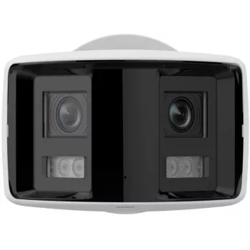 Hikvision DS-2CD2T47G2P-LSU/SL 4MP AcuSense Außen-Bullet-IP-Kamera mit 2,8-mm-Objektiv, Weißlicht, Zwei-Wege-Audio, Blitzlicht, PoE