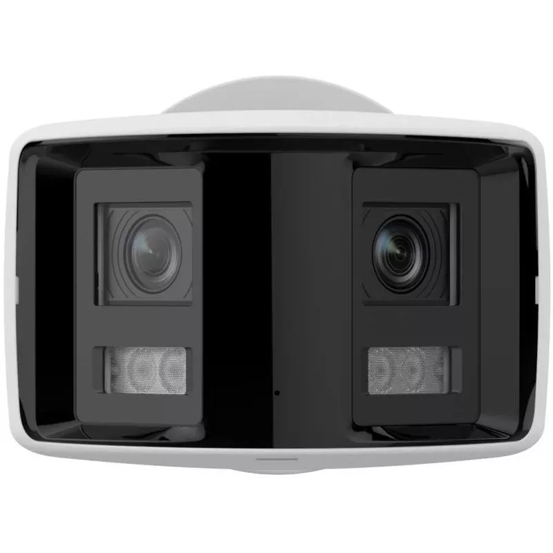 Hikvision DS-2CD2T47G2P-LSU/SL 4MP AcuSense Außen-Bullet-IP-Kamera mit 2,8-mm-Objektiv, Weißlicht, Zwei-Wege-Audio, Blitzlicht, PoE