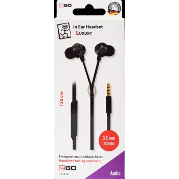 2GO 794476 Kabelgebundenes In-Ear-Headset mit Mikrofon, Anthrazit