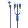 2GO 797360 USB-Kabel 1,2 m USB A/USB C/USB C/Micro-USB B/Lightning Schwarz - Blau