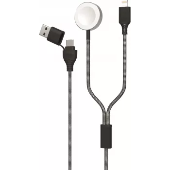 2GO 797385 USB-C Magnetisches Breakaway-Kabel, 1,8 m, USB-A auf USB-C, Grau