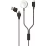 2GO 797385 USB-C Magnetisches Breakaway-Kabel, 1,8 m, USB-A auf USB-C, Grau