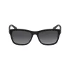 Lacoste Unisex eckige Sonnenbrille L683SP Schwarz/Grau 55mm L683SP5516001