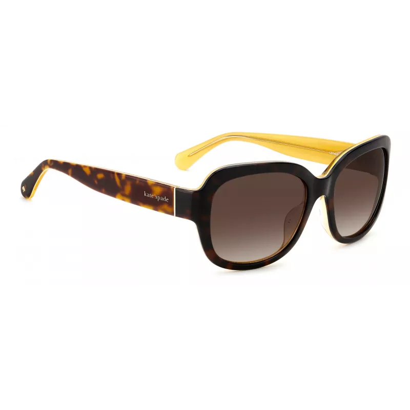 Kate Spade Damen-Sonnenbrille Layne - Acetatrahmen, UV400-Schutz, 55 mm Gläser