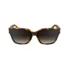 KARL LAGERFELD KL6161S-240 Damen-Sonnenbrille, übergroße quadratische Form, Havanna Braun mit braunen Gradientengläsern, 63/14/140 mm