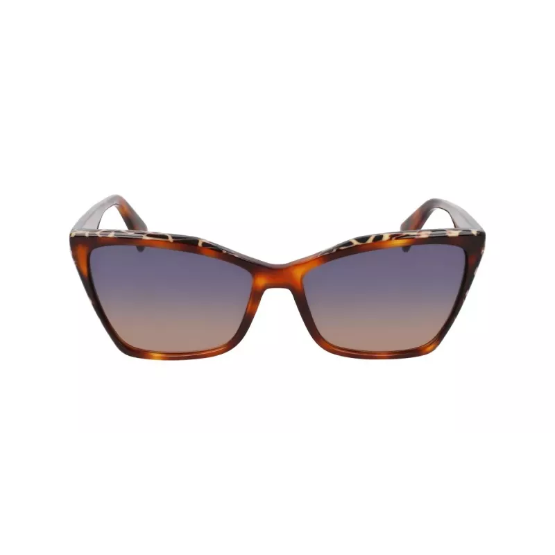 LIU JO Damen-Sonnenbrille LJ796S-245 – Havanna Acetat Butterfly-Rahmen mit braunen Gradientengläsern, 58/15/135 mm