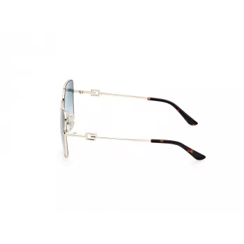 GUESS Damen-Sonnenbrille GU7906H5832P, rechteckig, polarisiert, Havanna/Braun, 58/17/140 mm