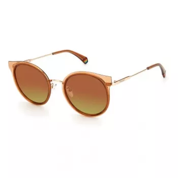 Polaroid PLD6152GSDDB Damen Polarisierte Acetat-Sonnenbrille, Havanna Braun, Quadratisch, 55/22/145 mm