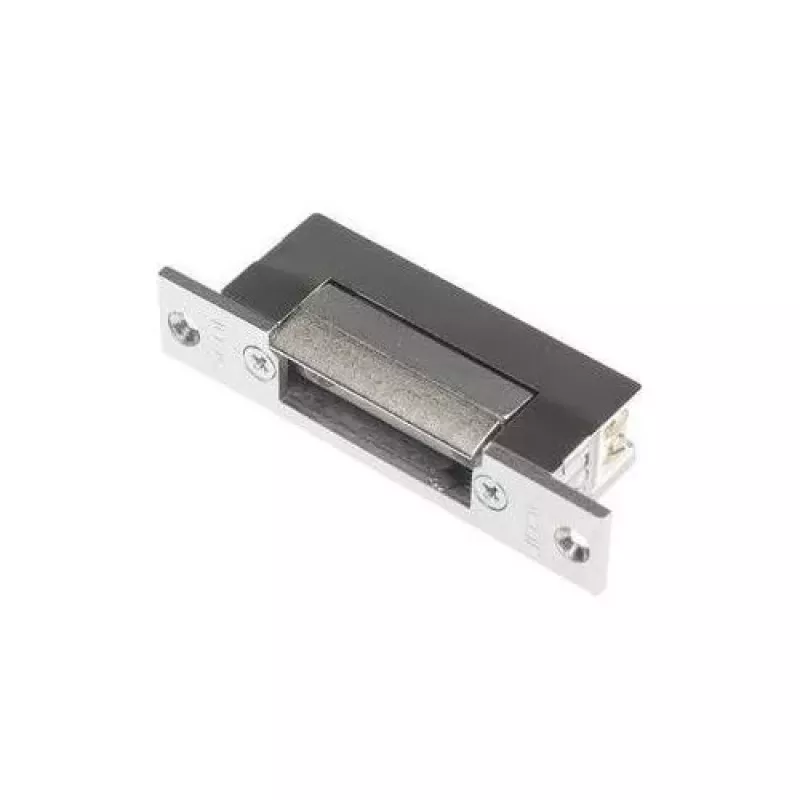 SCOT ES-S12AC/DC-B PROFI Symmetrischer Türöffner mit Schloss, 12V AC/DC, Fail-Secure, 3000N Haltekraft, Grau/Silber