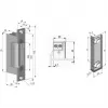 SCOT ES-S12AC/DC-B PROFI Symmetrischer Türöffner mit Schloss, 12V AC/DC, Fail-Secure, 3000N Haltekraft, Grau/Silber