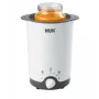 NUK Thermo 3-in-1 Babyflaschen- und Gläschenwärmer mit Dampfheizung, Weiß/Schwarz, 7,6 cm Kammer