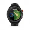 Garmin Approach S70 47mm Golf GPS Smartwatch – Schwarze/rote Keramiklünette mit schwarzem Silikonarmband