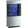 TFA 35.1087 Elektronische Wetterstation mit kabellosem Außensensor, LCD-Display, Funkuhr, Wettervorhersage, Mondphase, Wecker