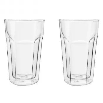 Leopold Vienna Latte Macchiato Glas 280 ml Set mit 2 Doppelwandigen Borosilikatgläsern