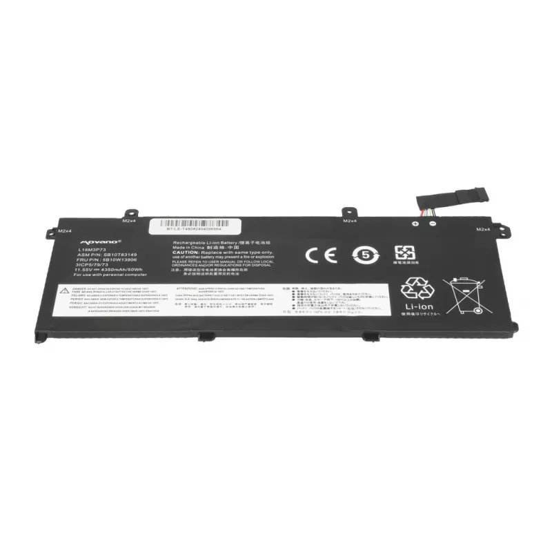 MITSU Akku L18M3P73 für Lenovo ThinkPad T490 T495 P43s P14s - 4350 mAh (50 Wh)
