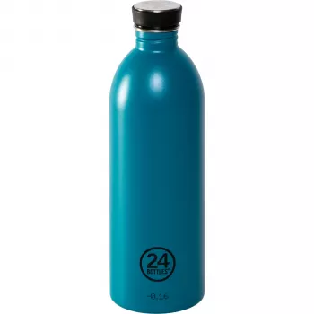 24Bottles Atlantic Bay 1000 ml Edelstahl-Wasserflasche - Blau - Fitness Wandern Sport