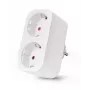 ENTAC Smart WiFi Doppelsteckdosen-Adapter ES-DSA-WIBLE, Weiß, 2 Steckdosen, 3680 W