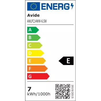 Avide LED Filament Candle Bulb 6.5W E14 Warm White 2700K