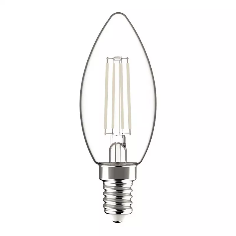 Avide LED Filament Candle Bulb 6.5W E14 Warm White 2700K