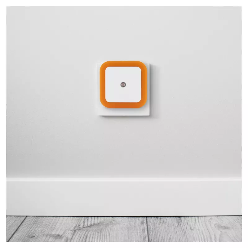 ENTAC Nachtlicht 0,5W Quadratisch Warmweiß Orange Dämmerungssensor